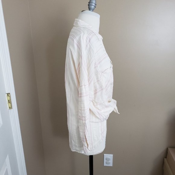 Sold Lou & Grey Pink Striped Buttondown Tie Fro… - Picture 5 of 7